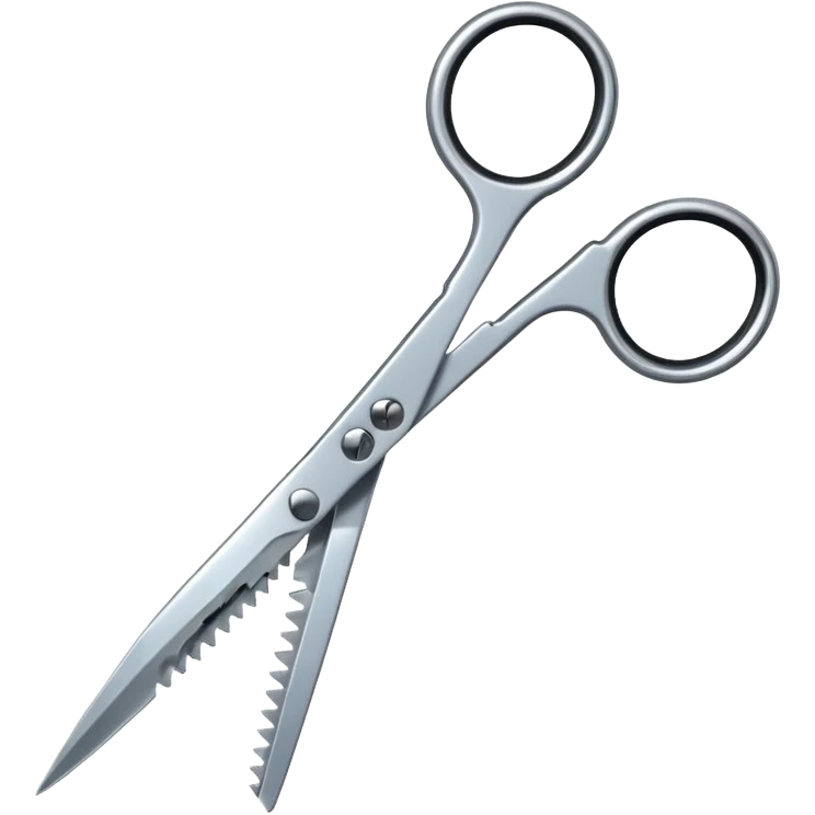 Scissors cutting audio wave clip emoji