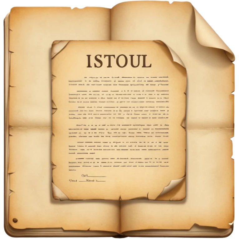 realistic documents with title page emoji