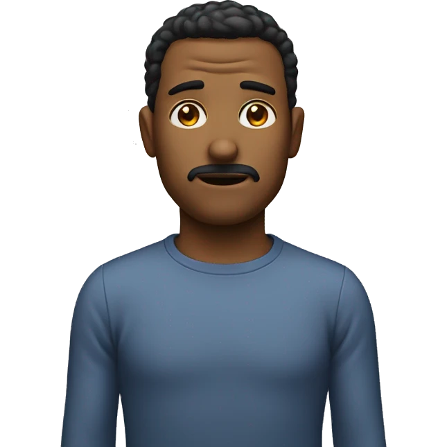 man with one raised eyebrow emoji