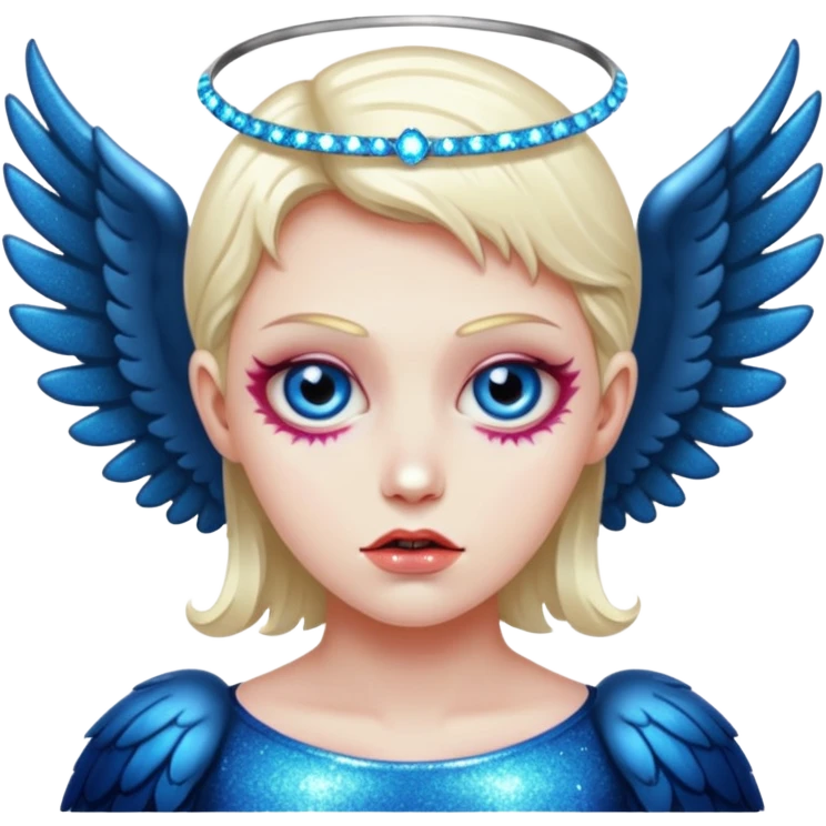 glitter fallen angel evil emoji