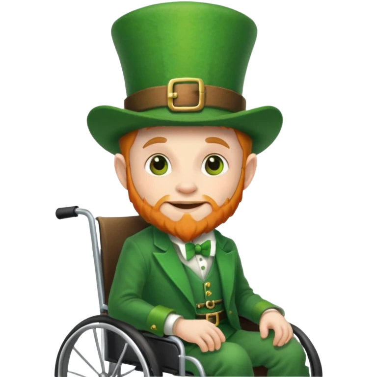Leprechaun in a wheelchair emoji