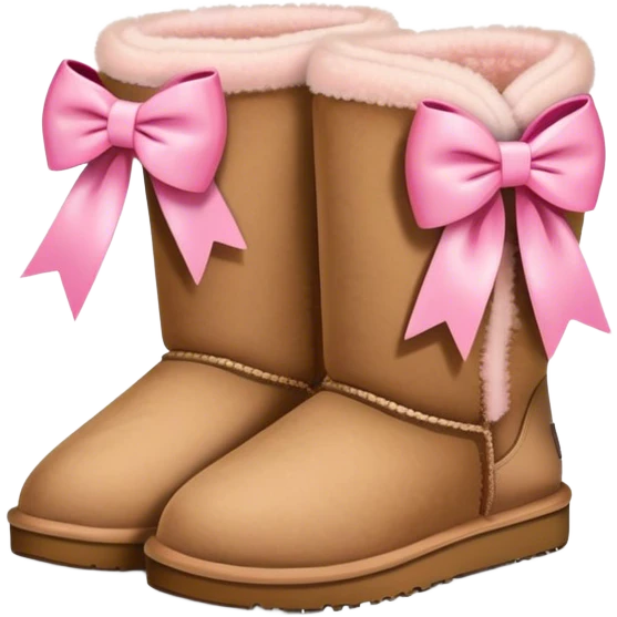 Uggs with pink bows emoji