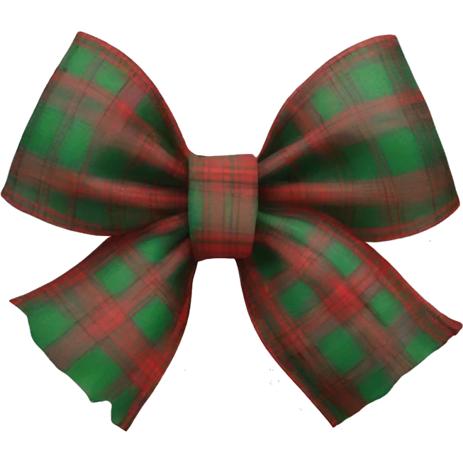 plaid christmas bow  emoji