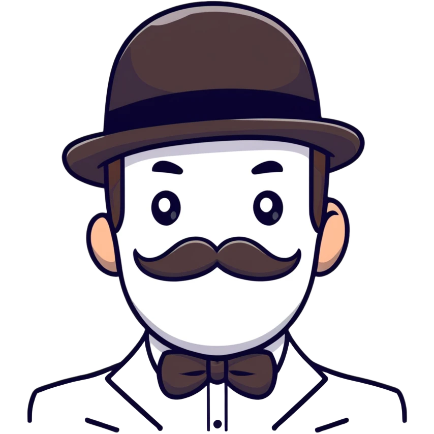 A British man with a bowler hat and mustache with the text "Okay Buddy" clearly visible on the image emoji