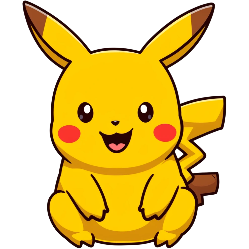 cartoon Pikachu with poop emoji emoji