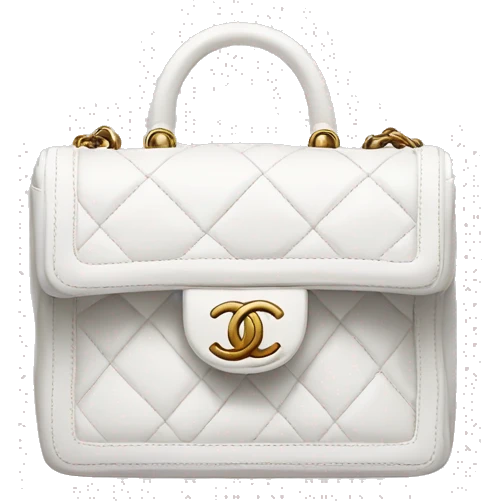 White Chanel boy bag  emoji