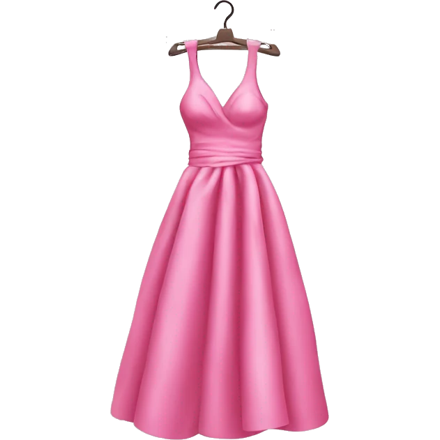 Pink couture dress on hanger emoji
