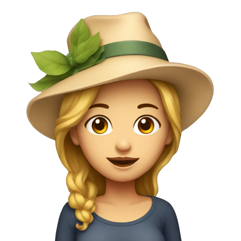 Femme enceinte avec un chapeau  emoji