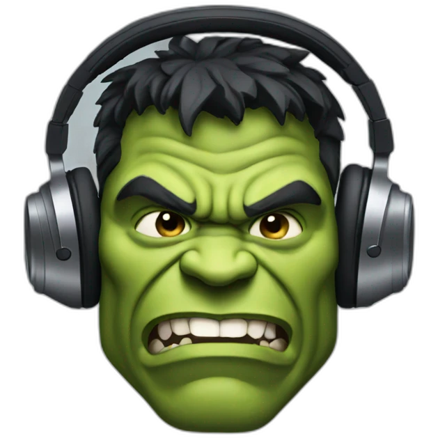 HEADPHONES HULK emoji