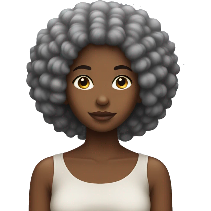 Black girl with Afro  emoji
