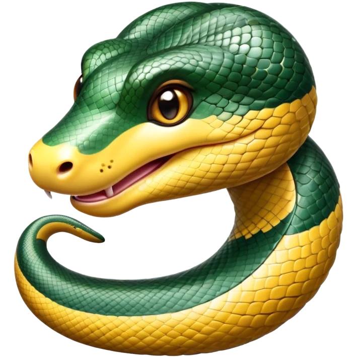 cinematic-cute-anaconda-portrait-emoji,-head-tilted-playfully-and-inquisitively,-with-a-sleek,-shimmering-body-adorned-with-detailed-scale-sriped patterns-and-round,-sparkling-eyes-full-of-wonder,-simplified-yet-irresistibly-adorable-features emoji