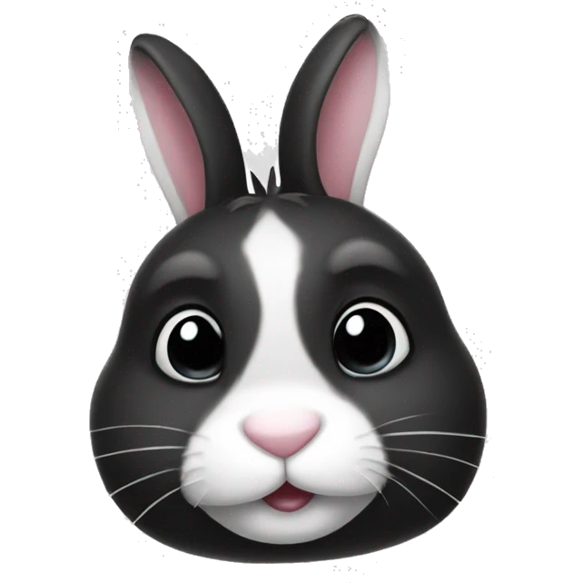 Black and white bunny emoji