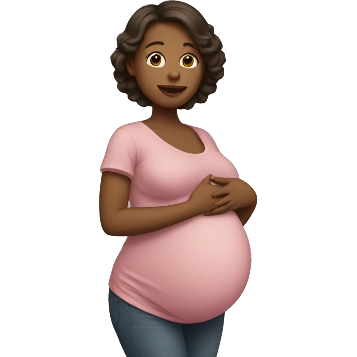 pregnant woman crossing hands emoji