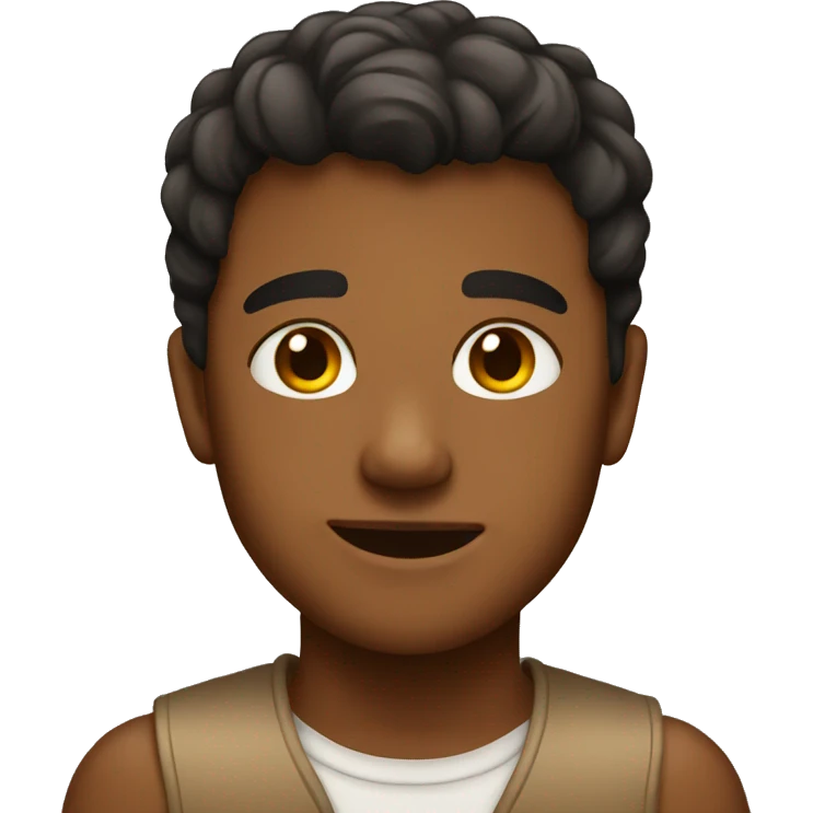 Tan dark cute emoji