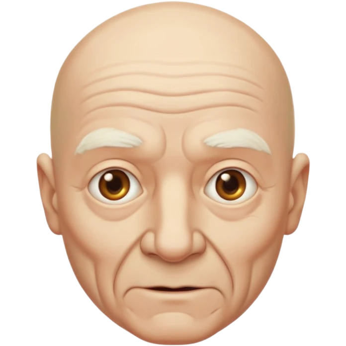 Bald old man with no facial hair emoji