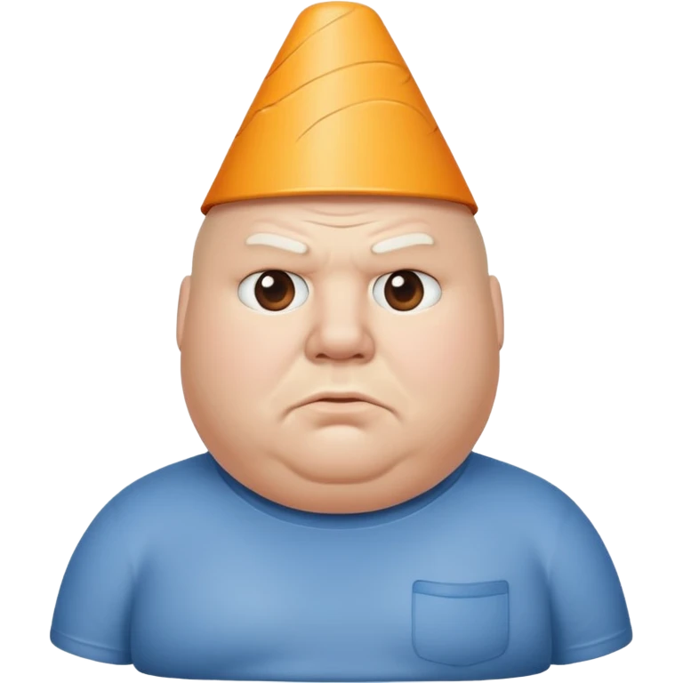 fat man with cone head emoji