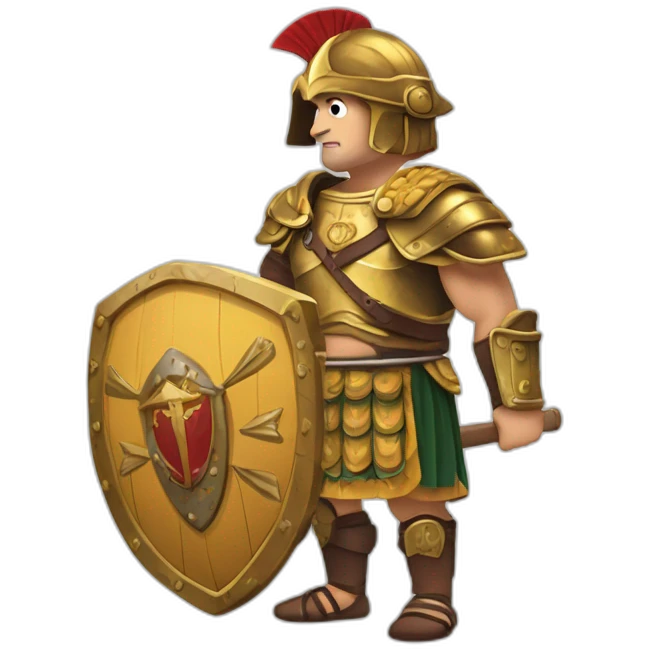Gladiador romano tomandonuna cerveza emoji
