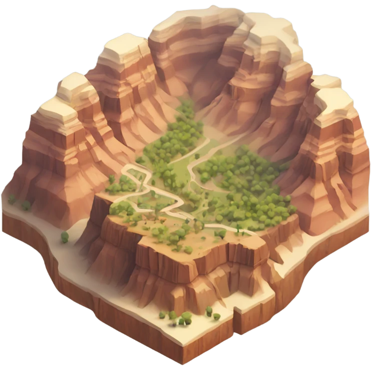 Isometric Grand Canyon landscape emoji