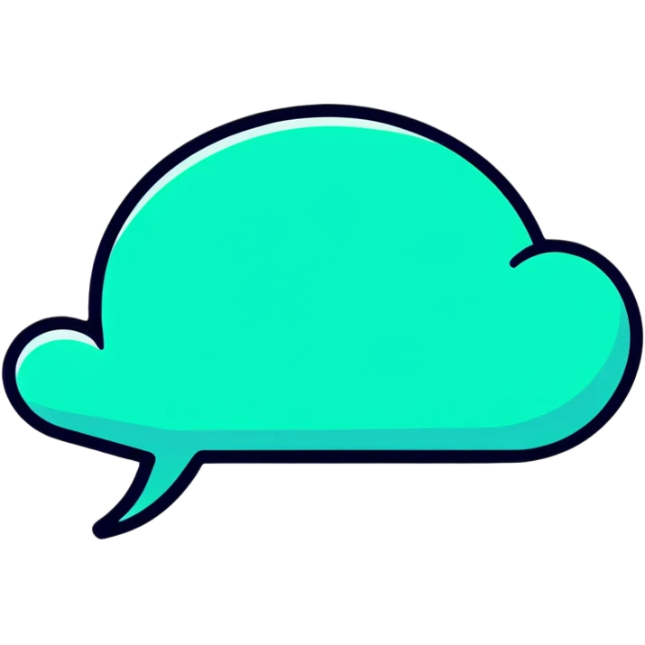 thought bubble with ideas, brainstorming app logo emoji