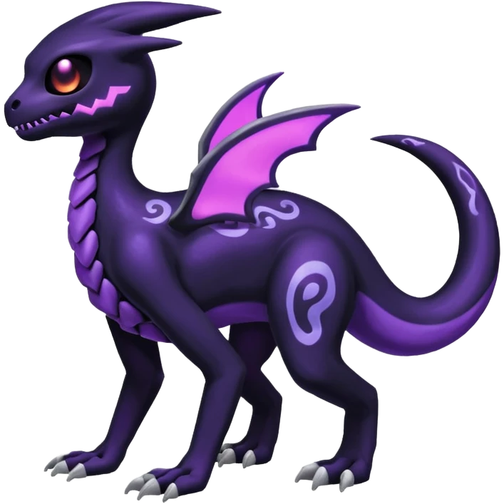 Shiny Duskull-Salandit-Umbreon-Fakémon-hybrid-creature (full body)  emoji