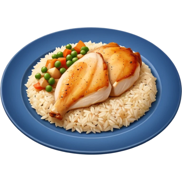 Rice and chicken breast  emoji