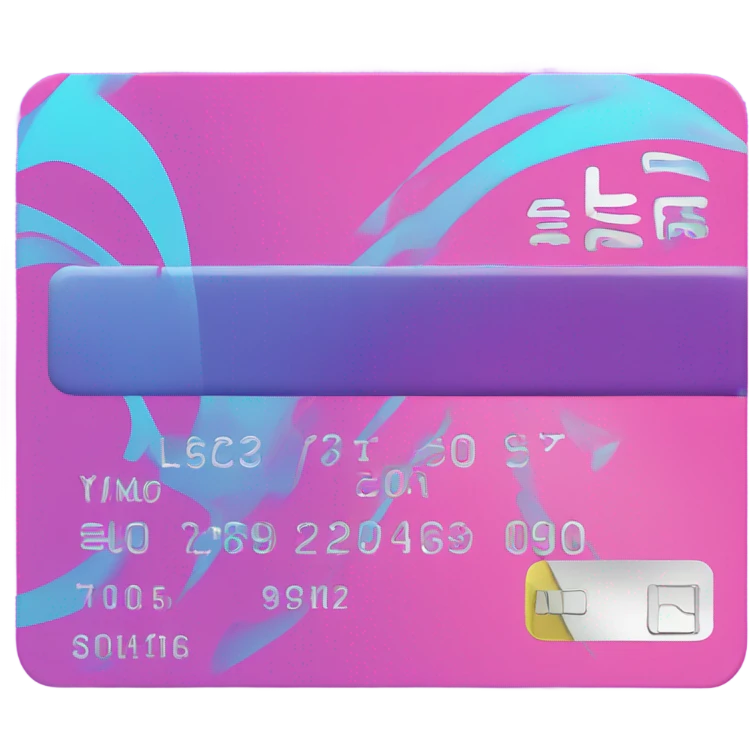 Vaporwave color themed credit card emoji emoji