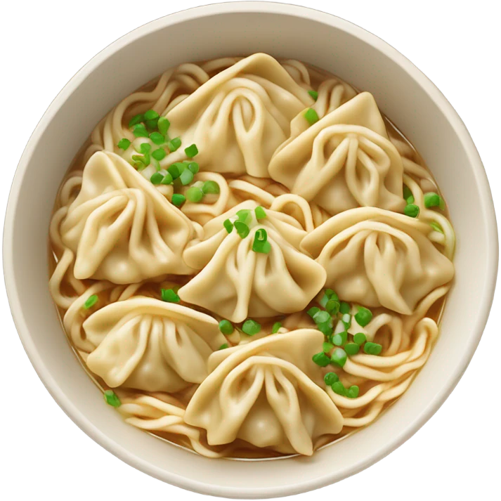 Bowl of wonton noodles emoji