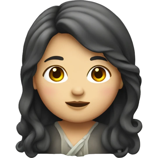 Chubby Italian girl with long hair emoji