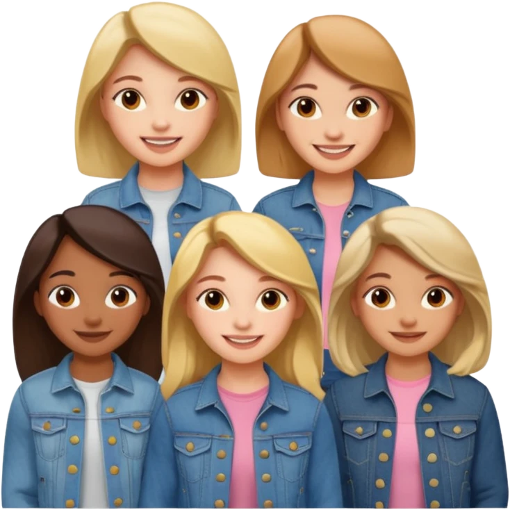 girls in jean jackets emoji