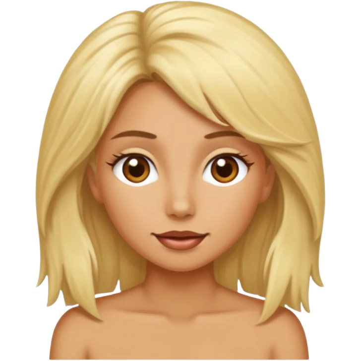 blonde naked woman with a hairy vagina on tv emoji