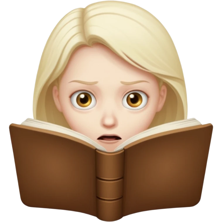 человек читает быстро, лицо испуганно emoji