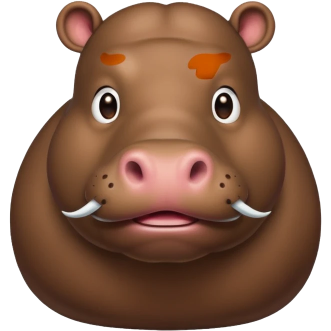 Hippo with mustache  emoji