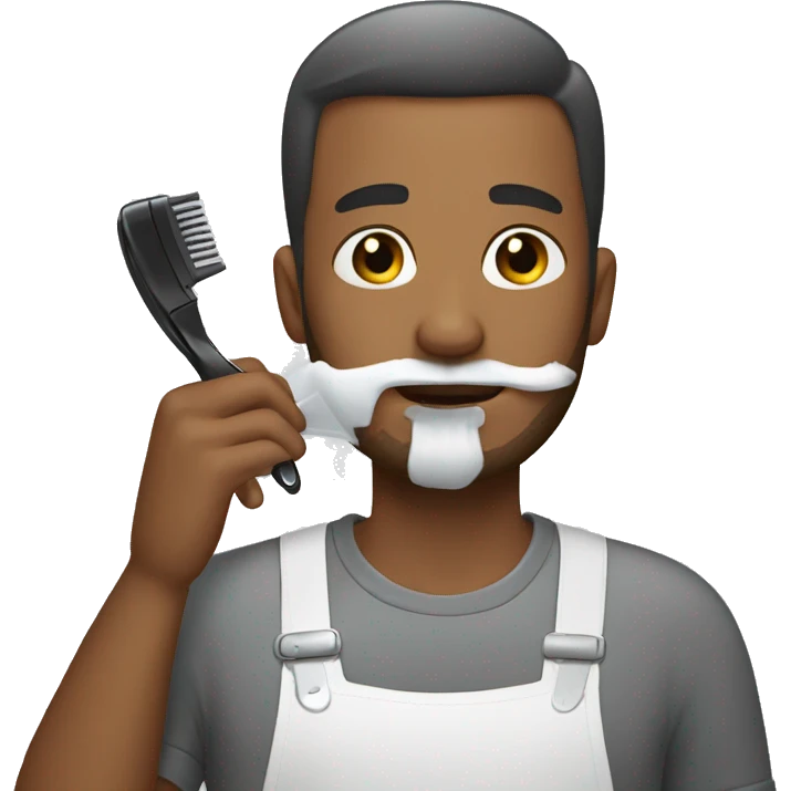 man shaving beard emoji