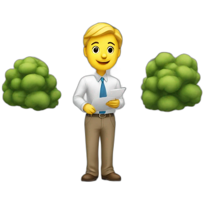 Real estate agent analyzing properties  emoji