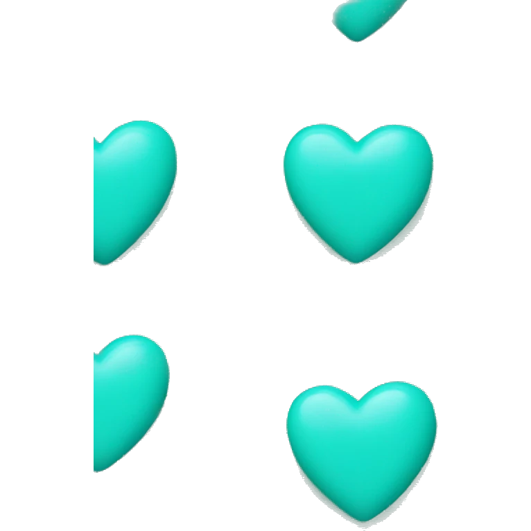 Turquoise heart emoji