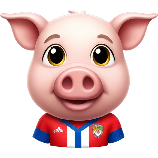 pig with Costa Rica jersey soccer’s team emoji