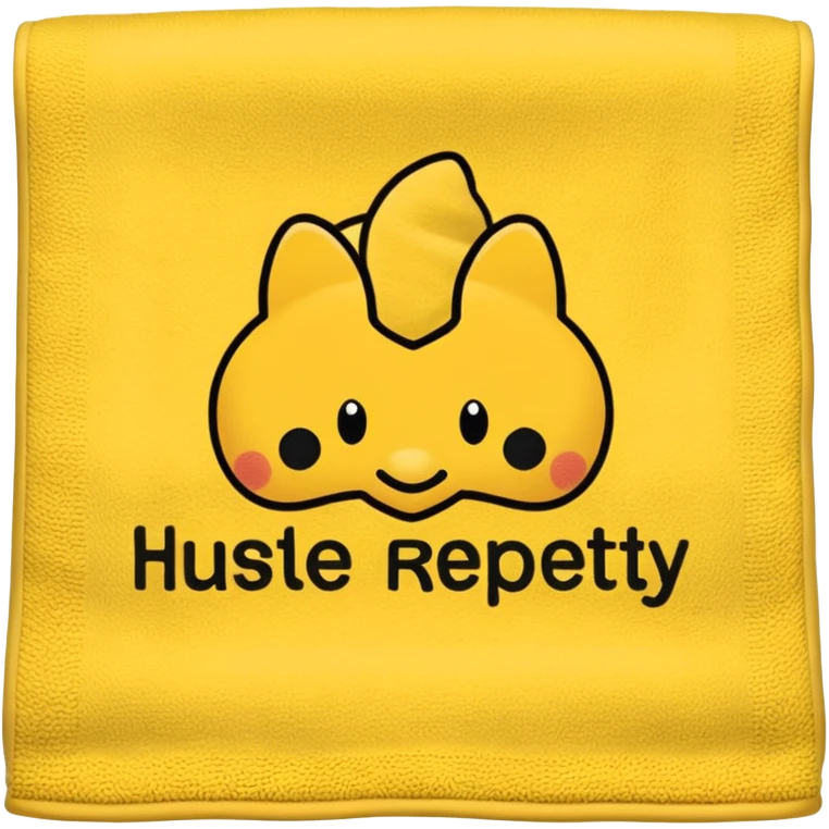 A Yellow Towel with the words “Hustle Loyalty respect” emoji