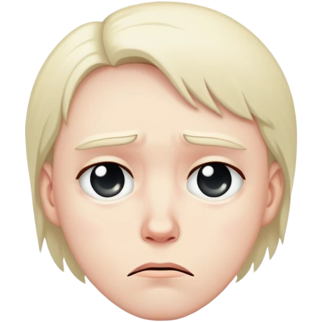 Depressed but sad emoji