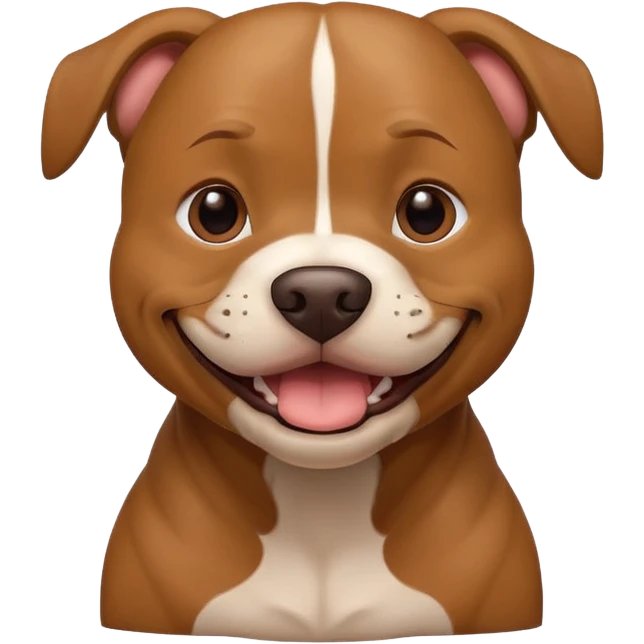 Pitbull dog Happy face. emoji