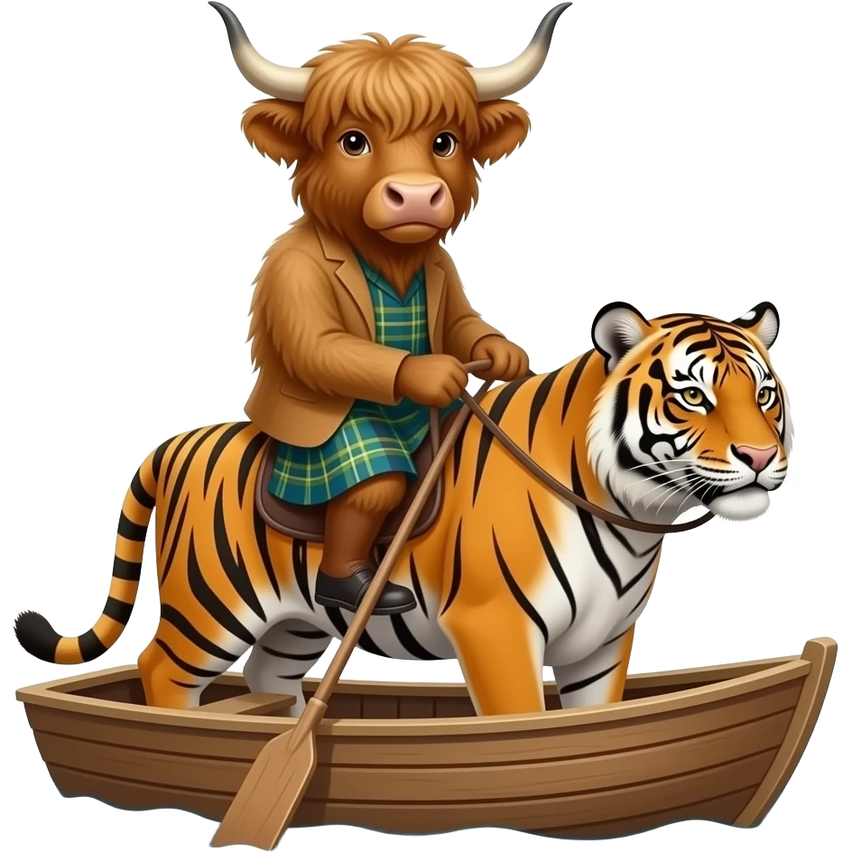 Scotland boat trip on highland cow on a tiger 850 sport emoji