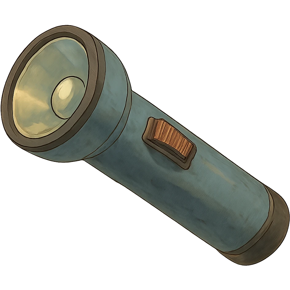 realistic flashlight icon in ghibli style emoji