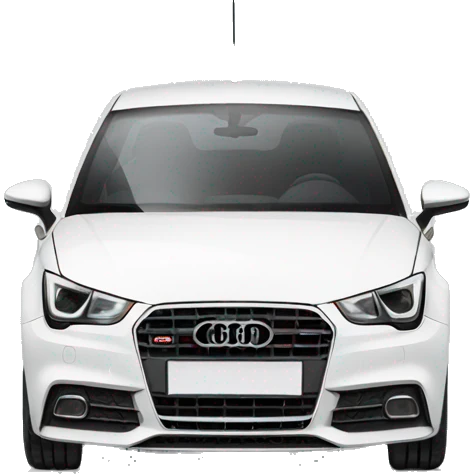 White Audi A1  emoji