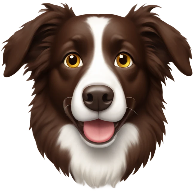 chocolate border collie emoji