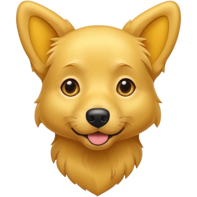 Yellow dog emoji