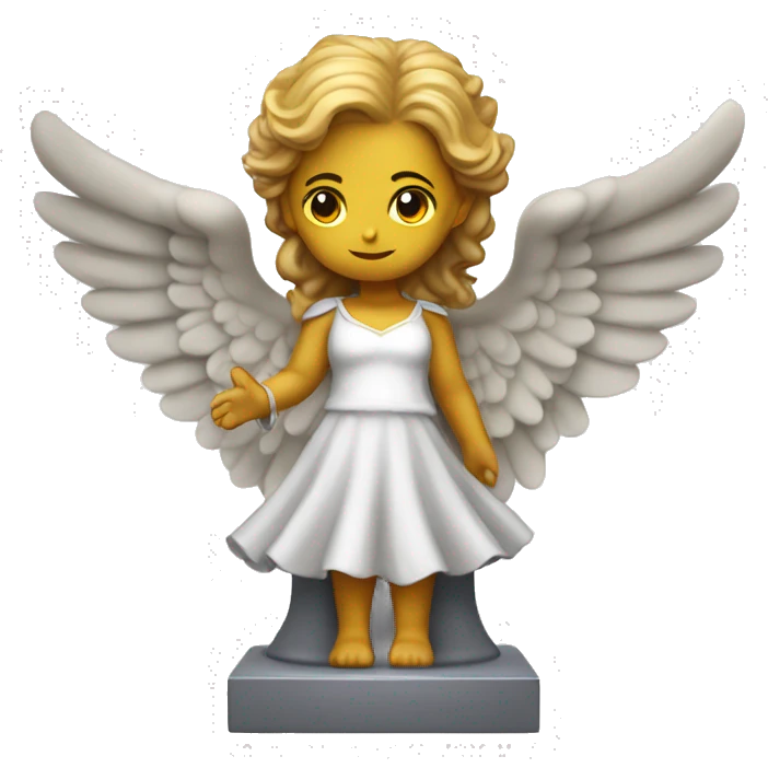 Coquette light academia angel statue emoji