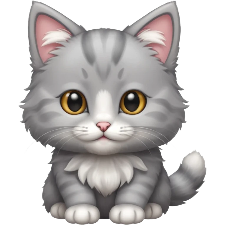 A grey kitten emoji