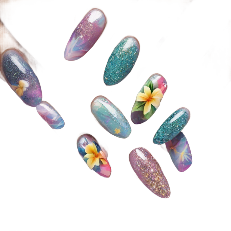 acrylic nails emoji