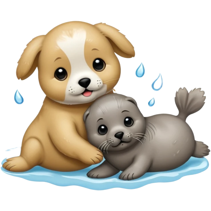 Puppy and seal  emoji