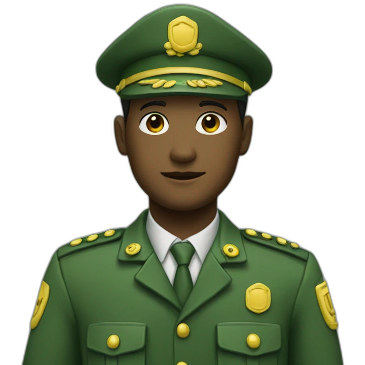 Gardist mit grün-gelber Uniform emoji