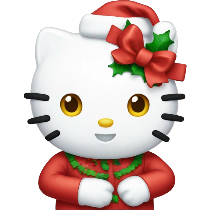 christmas hello kitty emoji
